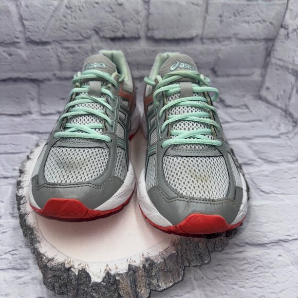 Asics Gel Contend 4 Running Shoes Womens 11D T767Q Aqua Blue Peach Silver - Picture 3 of 10